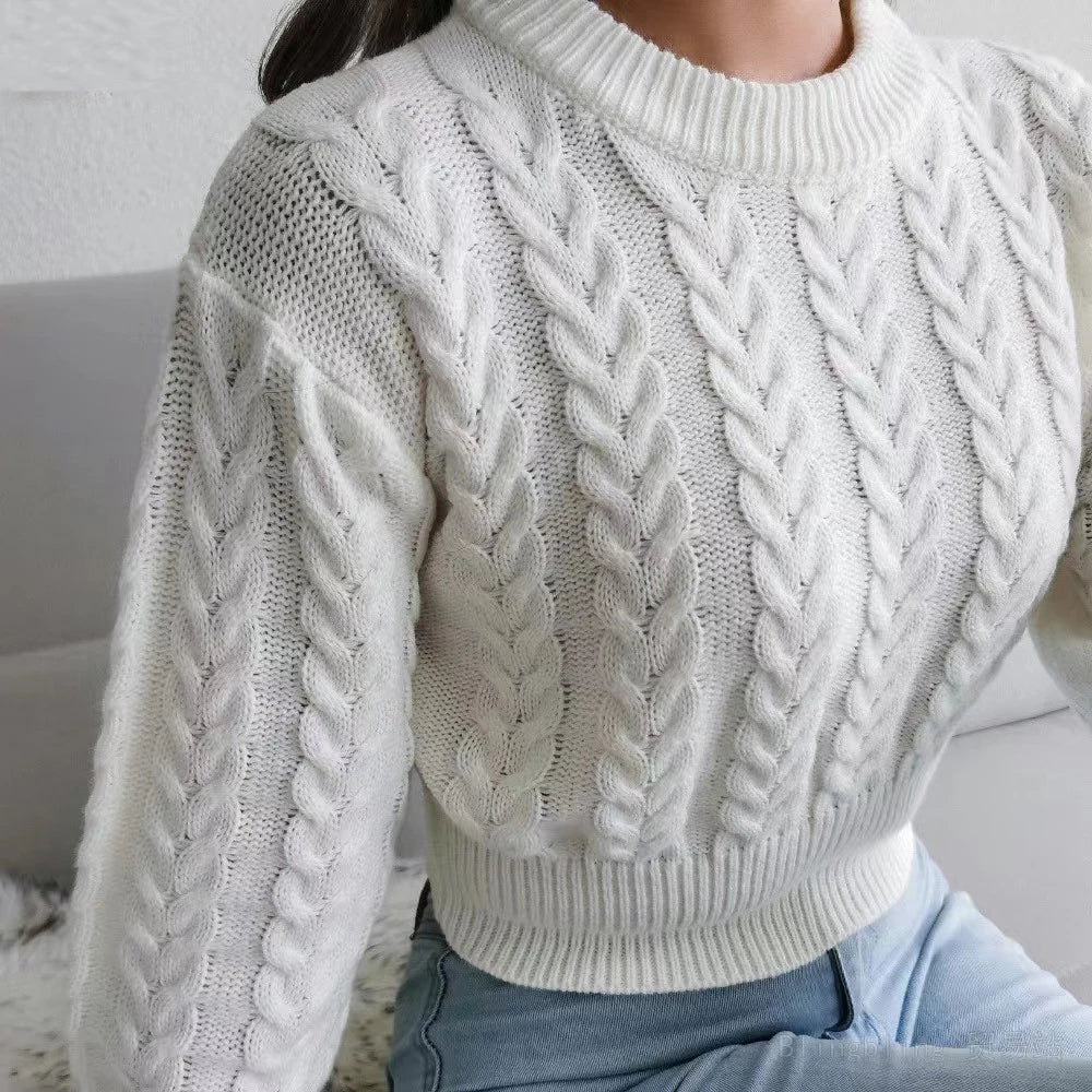 Luna Cropped Knit Sweater