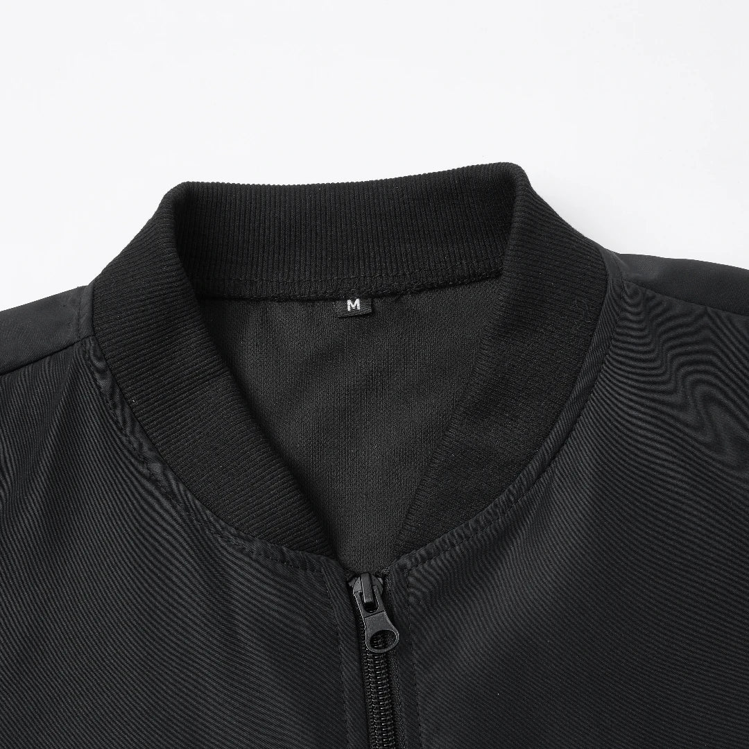 Men’s Baseball Collar Jacket – Lightweight Casual Autumn Coat