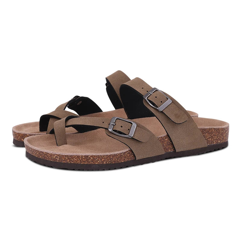 Sienna Wildleder-Pantoletten mit Kork-Innensohle