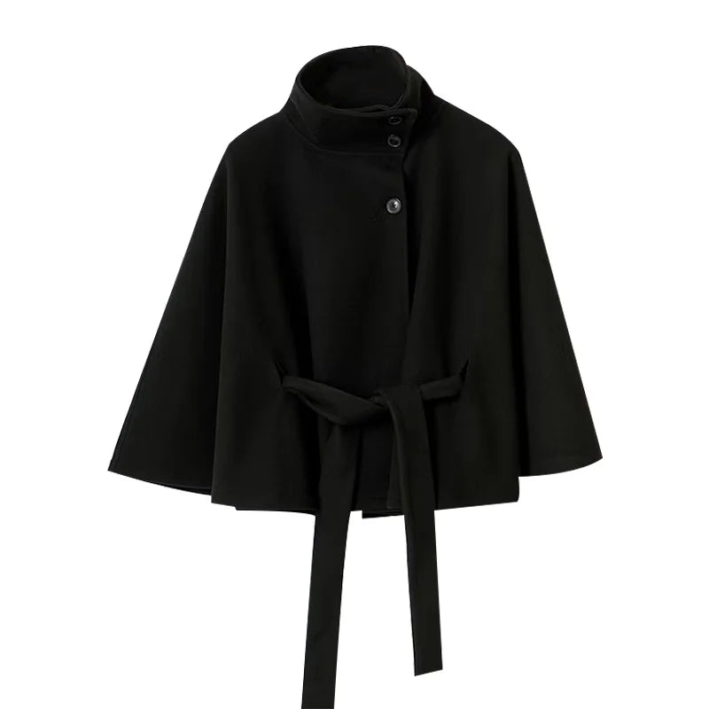 Wool Single-Breasted Short Coat