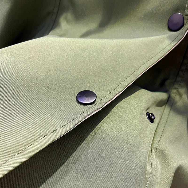 Women's Patchwork Long Trench Coat