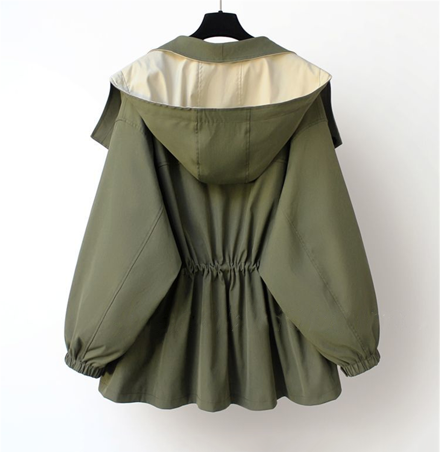 Women's Patchwork Long Trench Coat