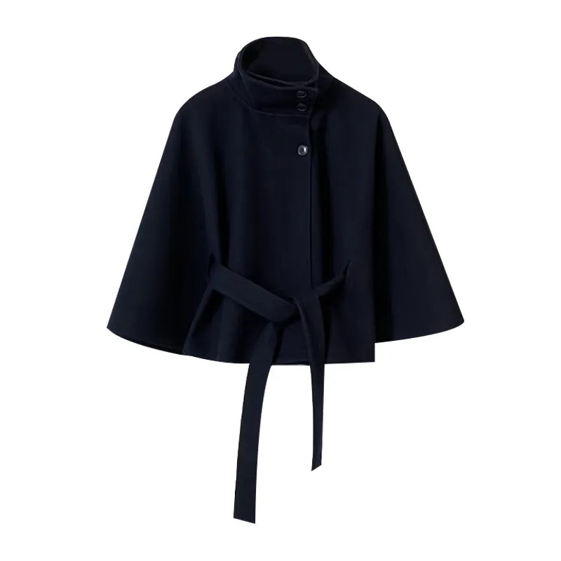 Wool Single-Breasted Short Coat