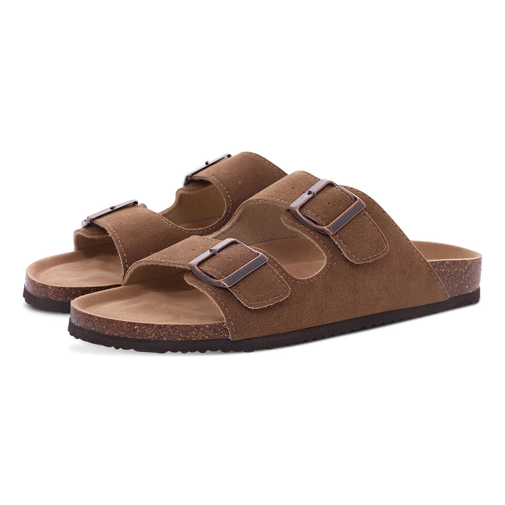 Sienna Wildleder-Pantoletten mit Kork-Innensohle