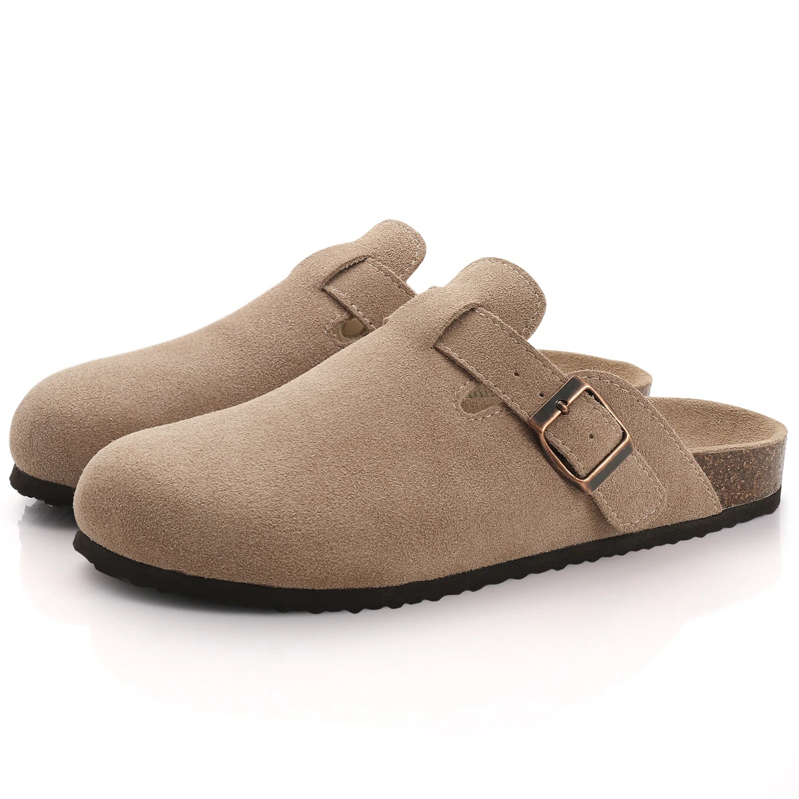 Sienna Wildleder-Pantoletten mit Kork-Innensohle