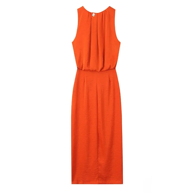 Lerel Ruffled Midi Bodycon Summer Dress