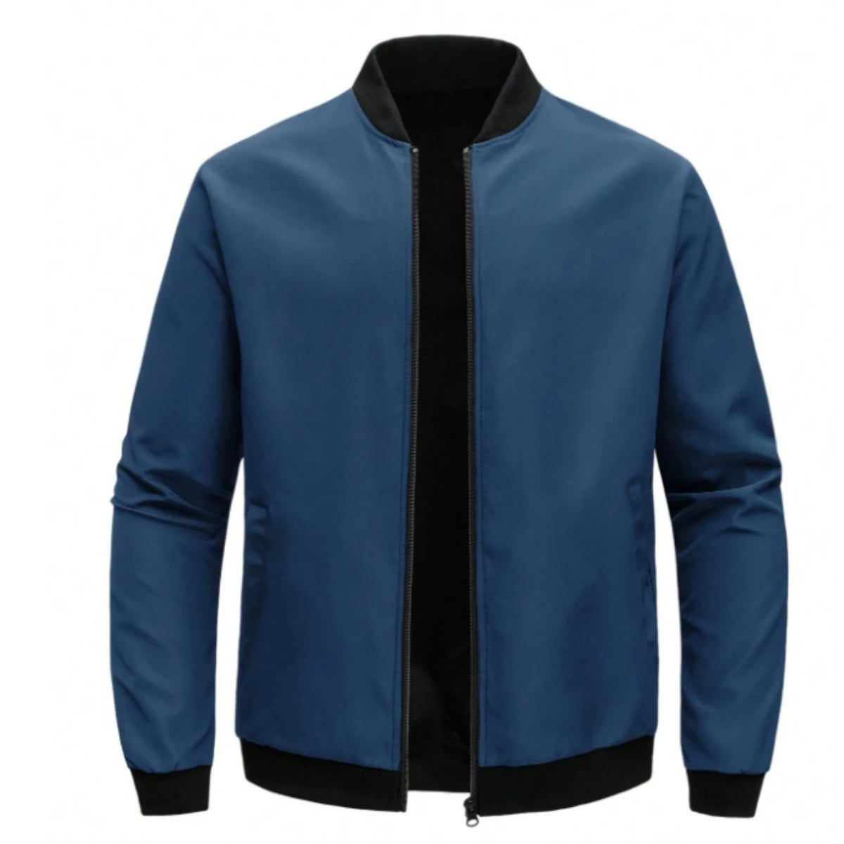 Men’s Baseball Collar Jacket – Lightweight Casual Autumn Coat