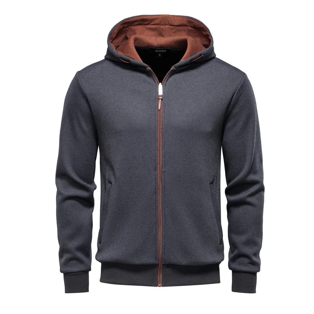 Men's Thick Hooded Zip Sweatshirt
