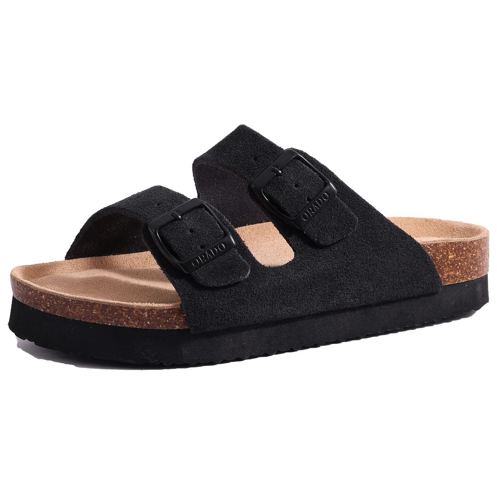 Sienna Wildleder-Pantoletten mit Kork-Innensohle