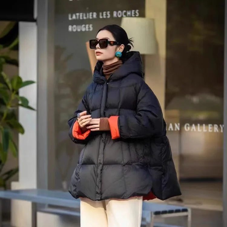 Women's Long Hooded Down Coat