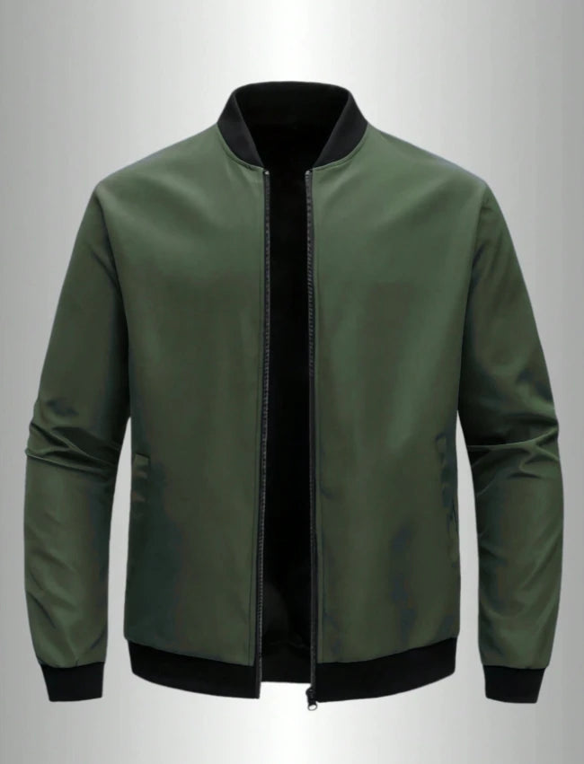 Men’s Baseball Collar Jacket – Lightweight Casual Autumn Coat