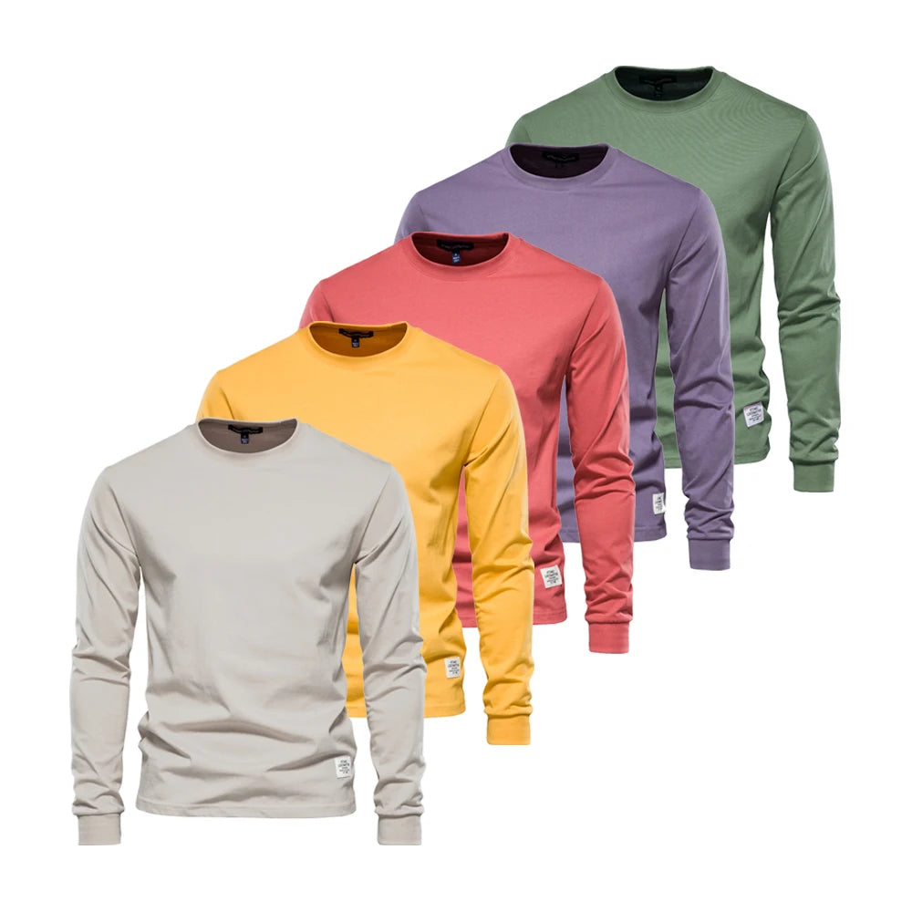 Men’s Crew Neck T-Shirt – 100% Cotton Basic Casual Top (5-Pack)