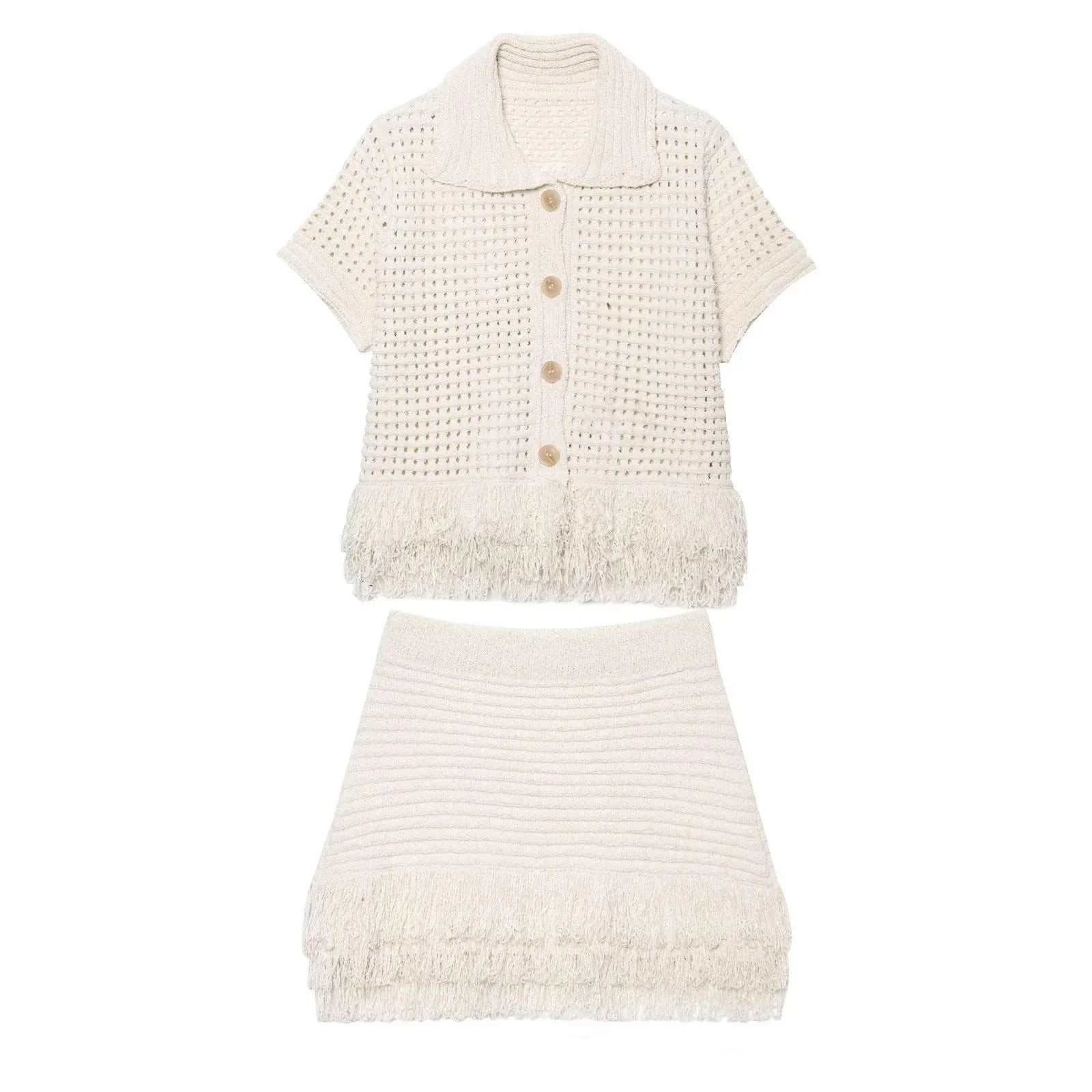 Marador BreezeSet – Sexy Knitted Tassel 2-Piece Outfit