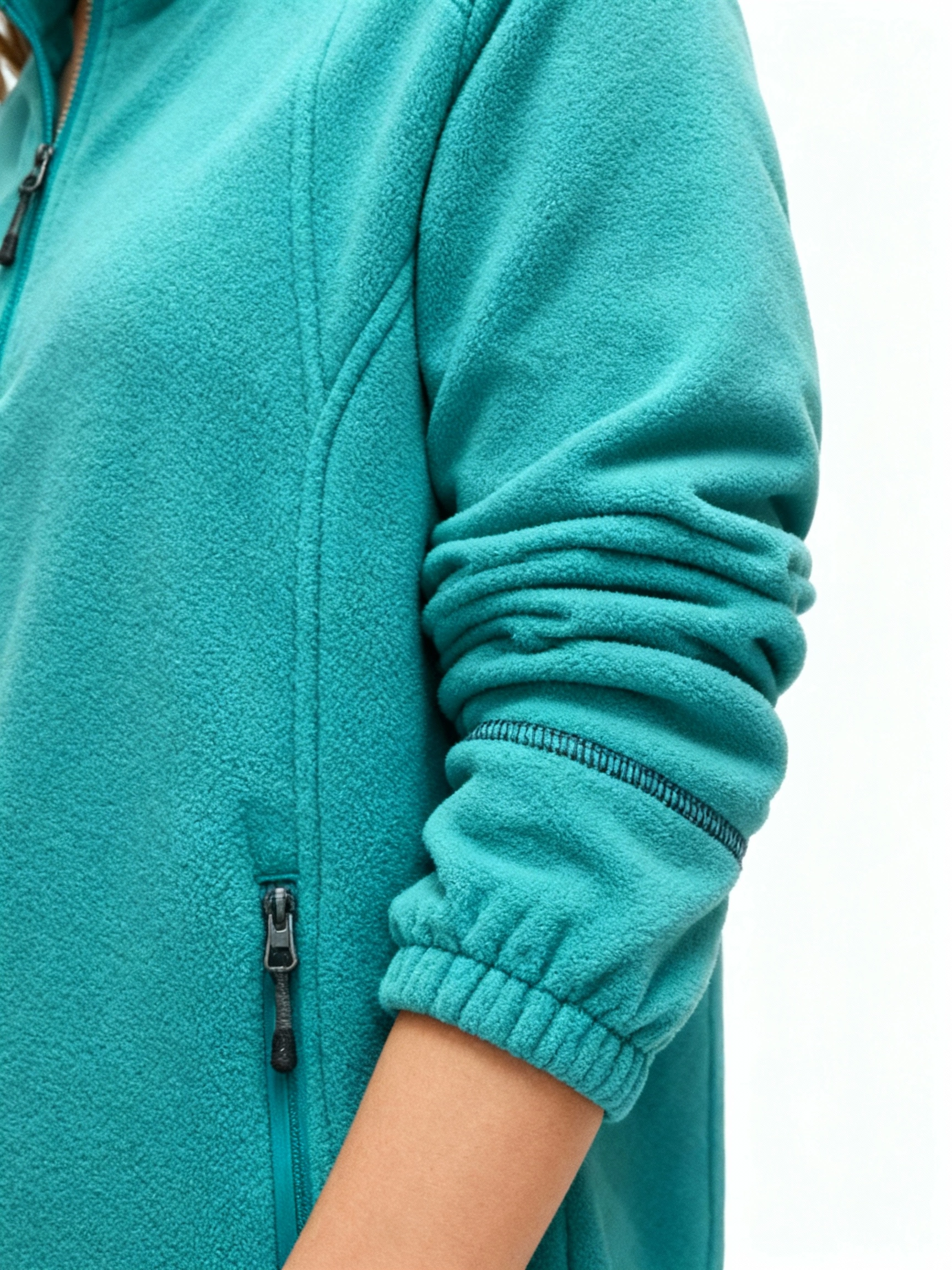 Women's Fleece Zip Up Turtleneck Sweatshirt