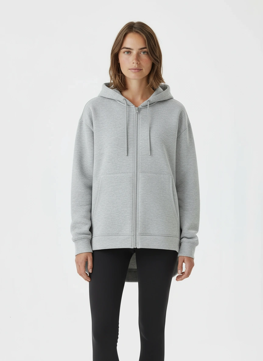 Women's Hooded Zip Jacket Polyester