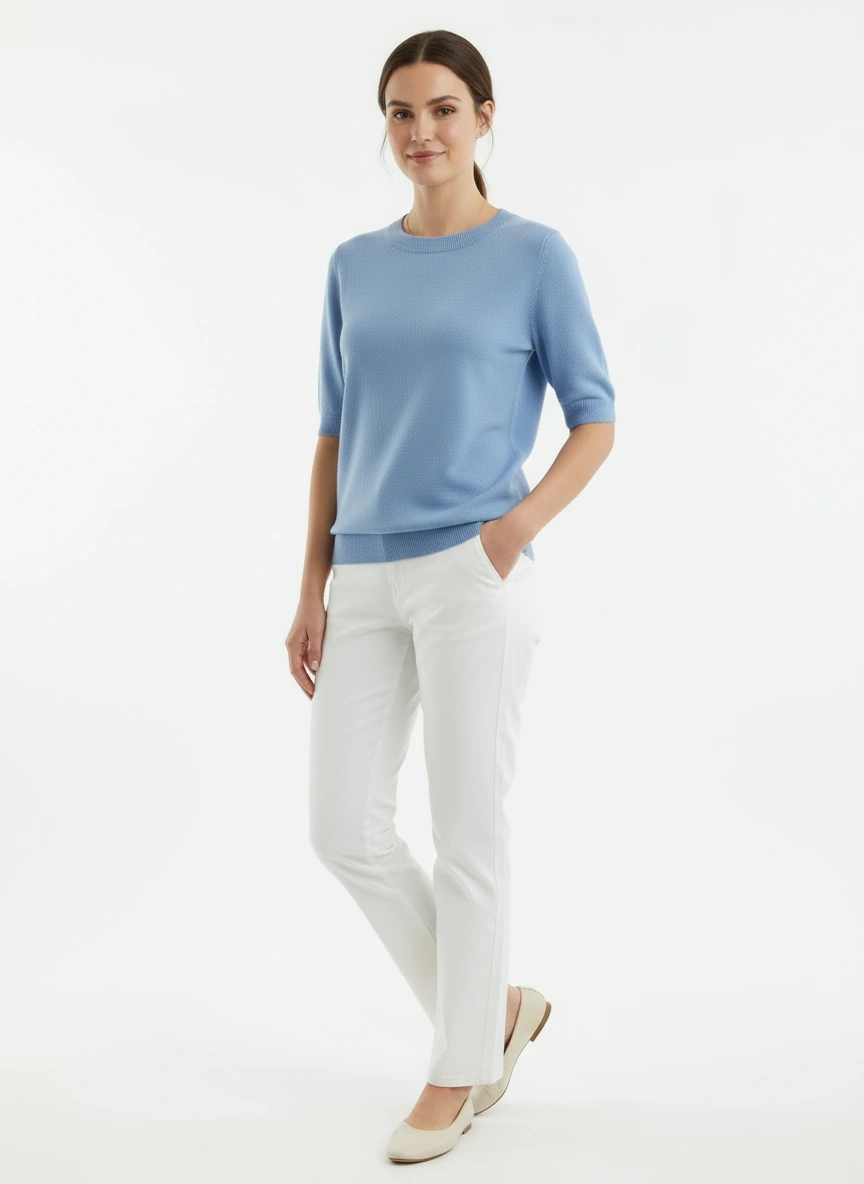 Women's Wool Blend Stand Collar Sweater