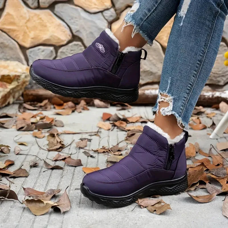 Vida Bequeme Damen Winterstiefel mit Fellfutter