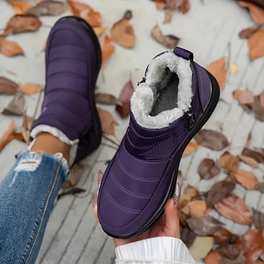 Vida Bequeme Damen Winterstiefel mit Fellfutter