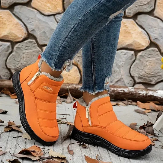 Vida Bequeme Damen Winterstiefel mit Fellfutter