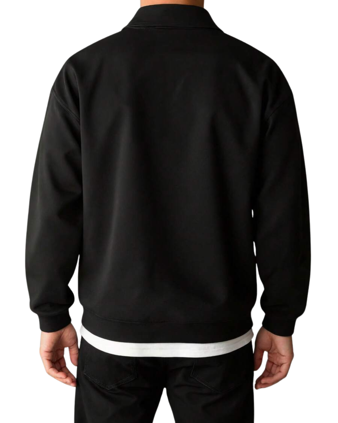 Men’s Half-Zip Hoodie – Solid Color Casual Sweatshirt for Autumn & Winter