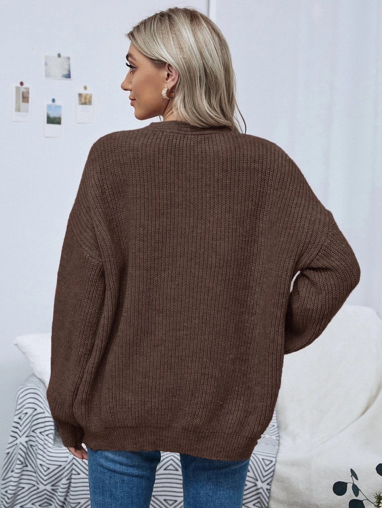 Lena kofta med öppen framsida