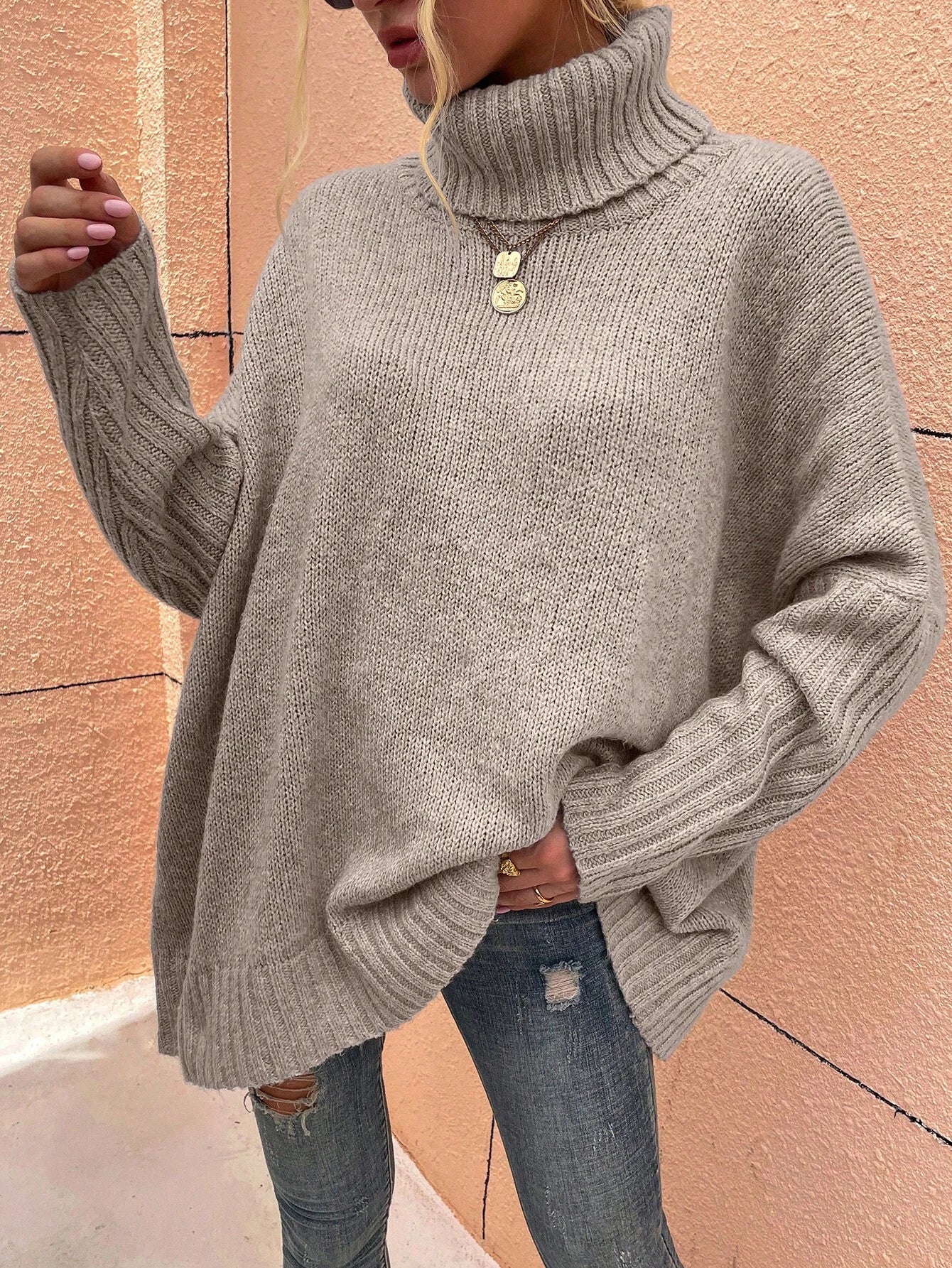 Clara Turtleneck Batwing-tröja
