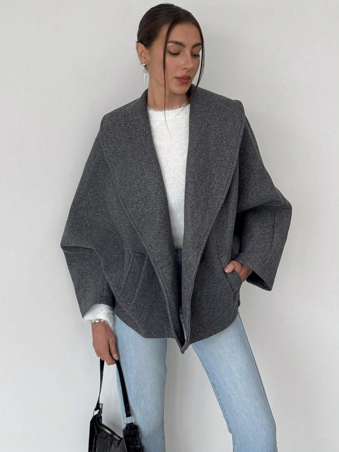 Sofia Wool Blend Coat Grå