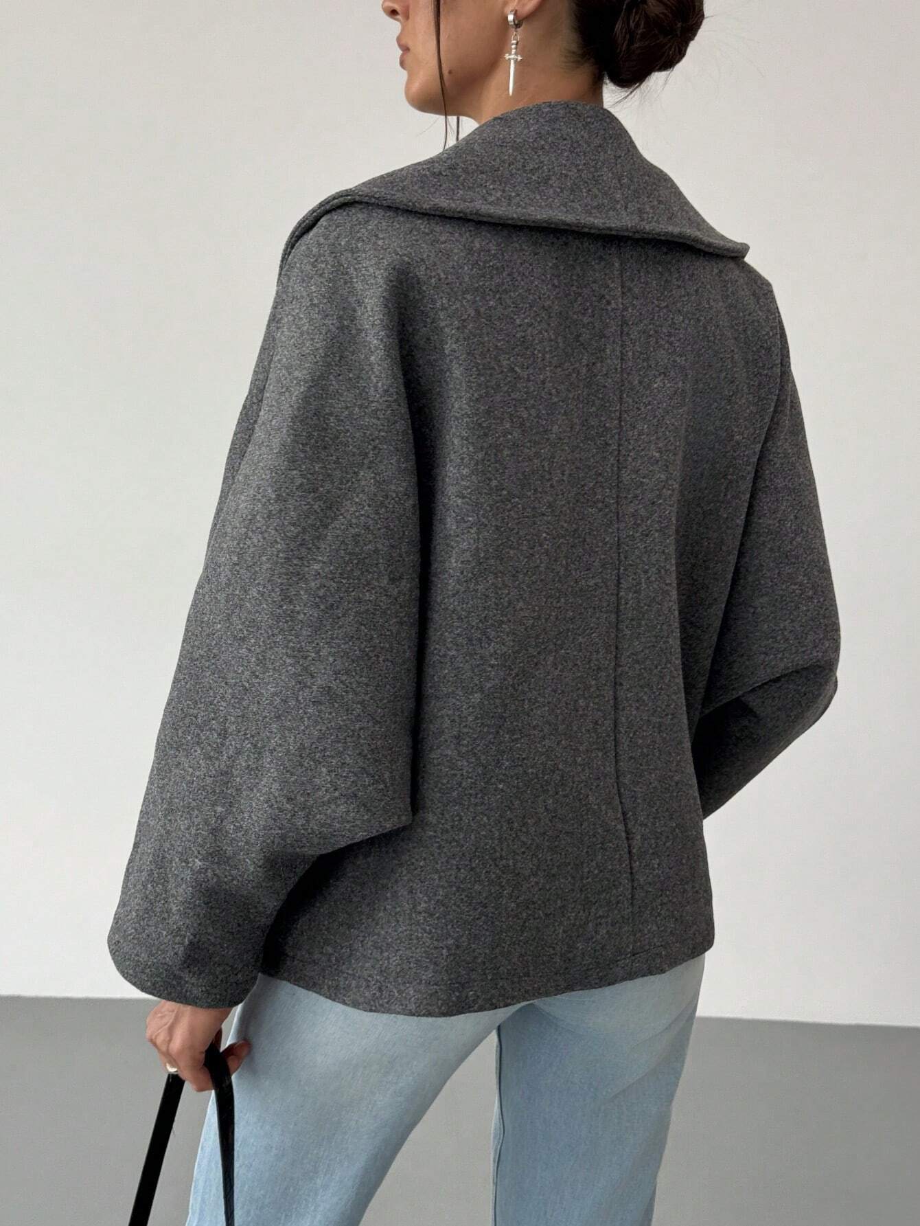 Sofia Wool Blend Coat Grå