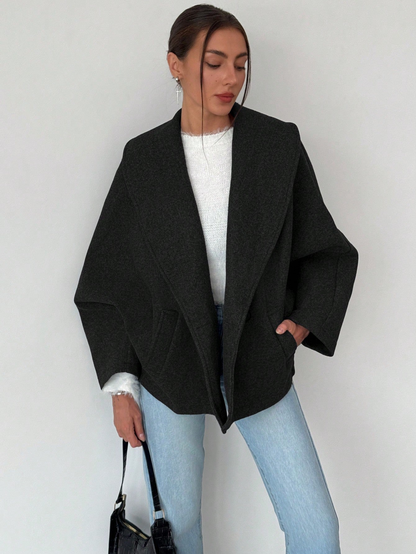Sofia Wool Blend Coat Grå