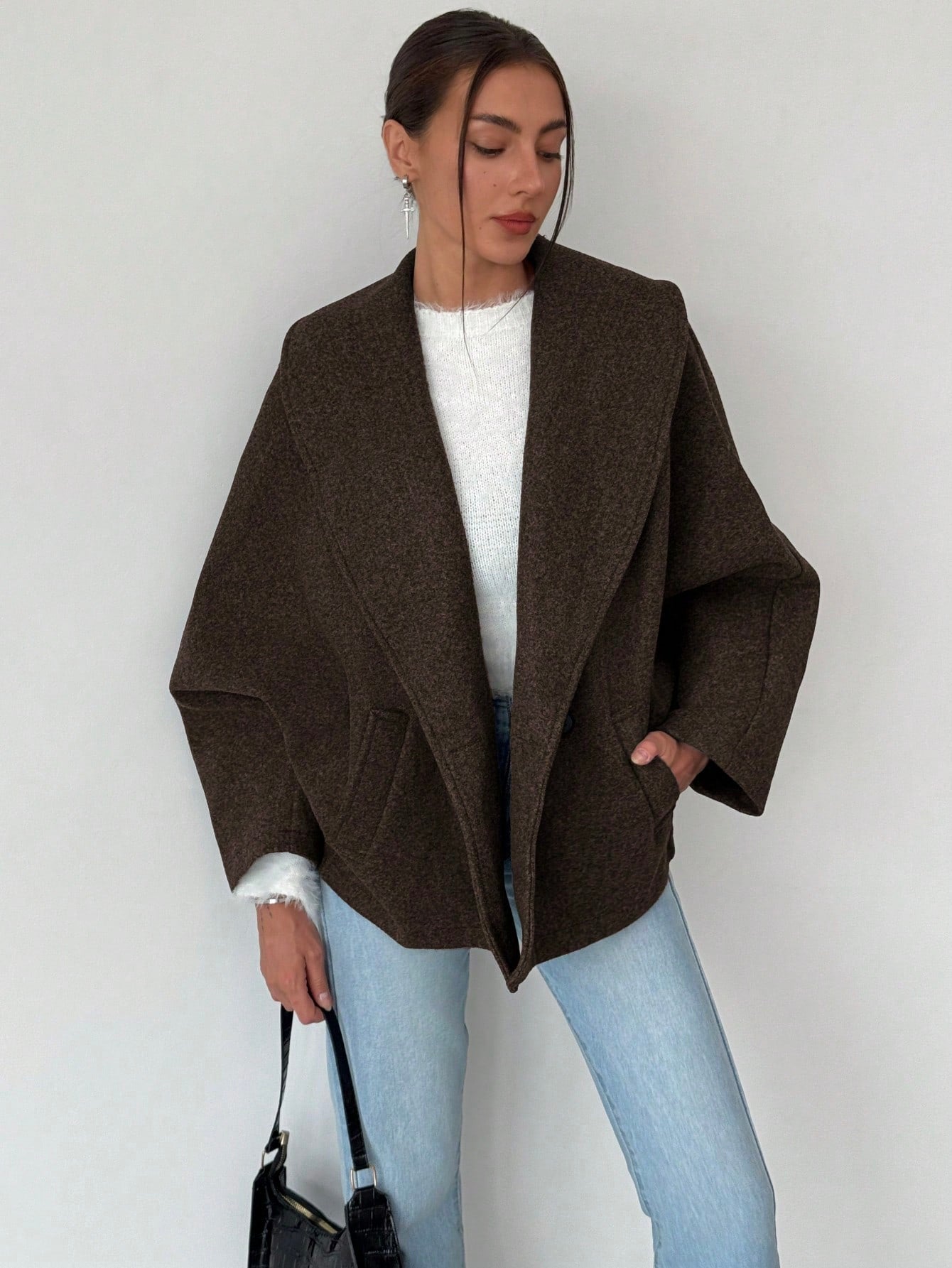 Sofia Wool Blend Coat Grå