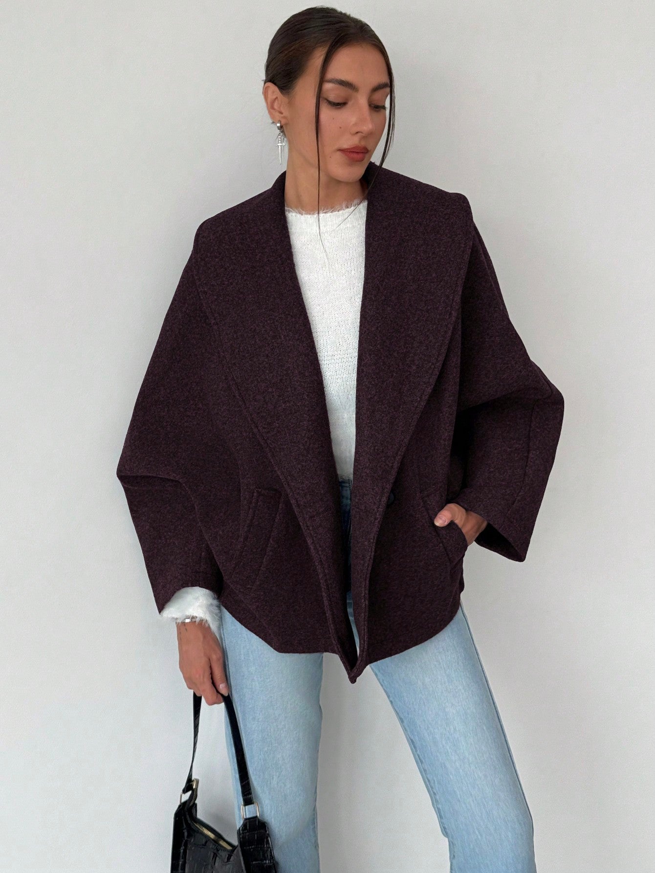 Sofia Wool Blend Coat Grå