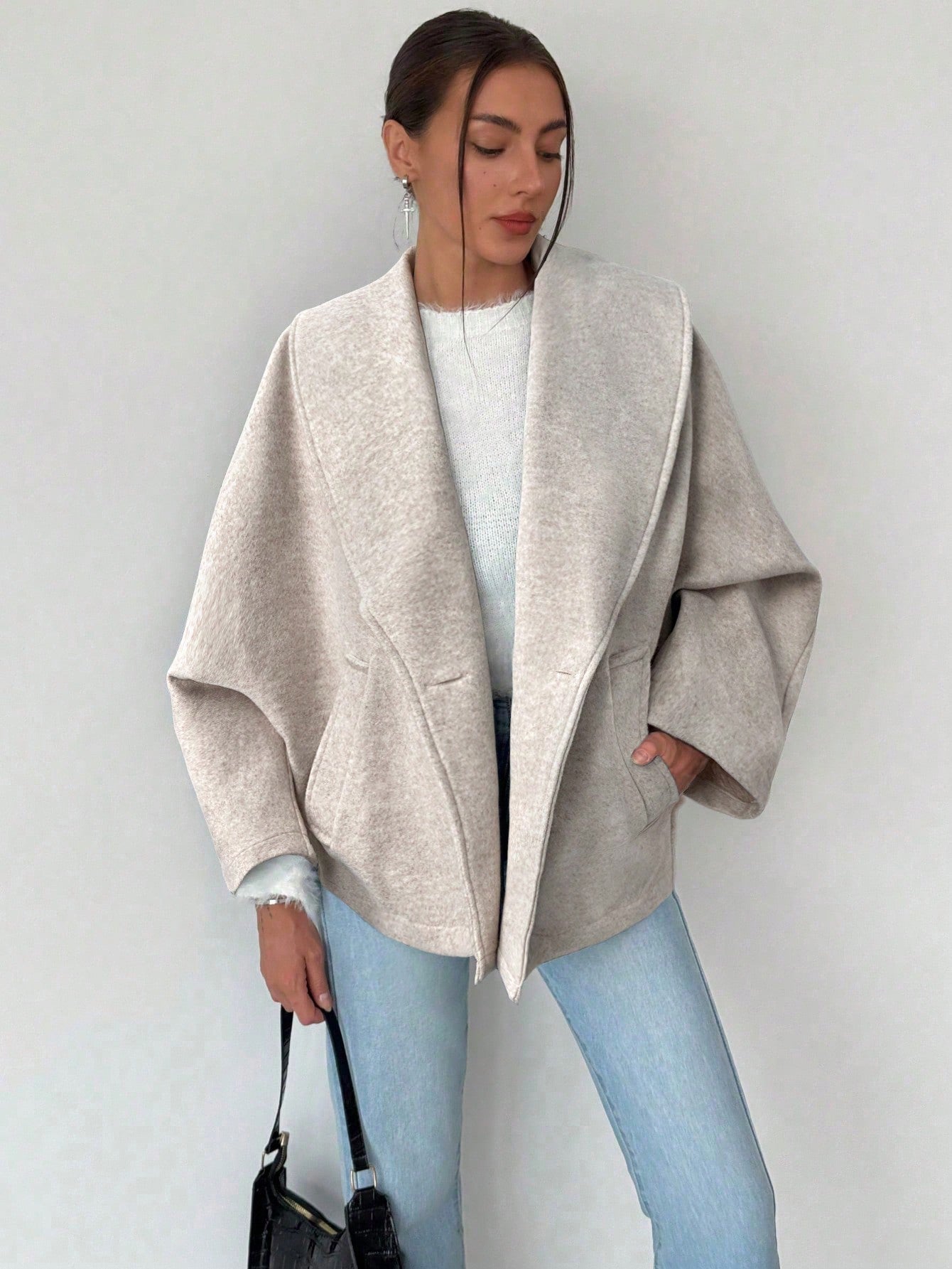 Sofia Wool Blend Coat Grå