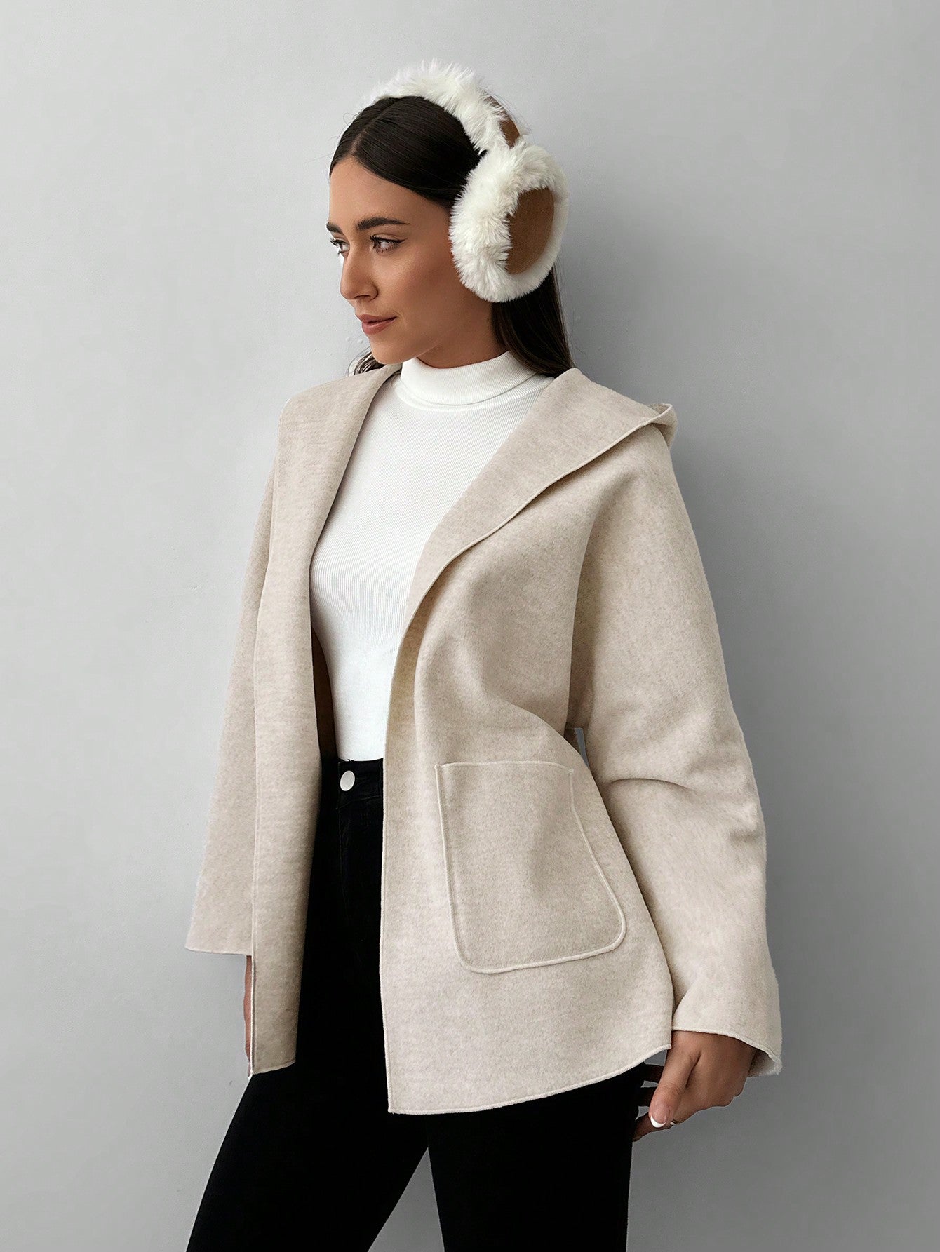 Sofia Wool Blend Coat Grå