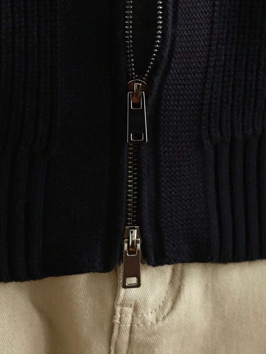 Men’s Casual Zip-Up Jacket – Long Sleeve Everyday Vest