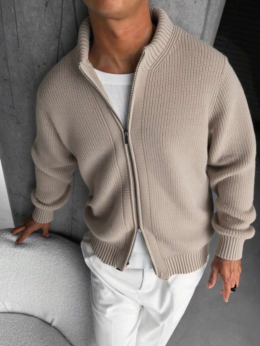 Men’s Casual Zip-Up Jacket – Long Sleeve Everyday Vest