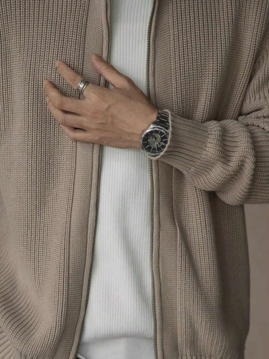 Men’s Casual Zip-Up Jacket – Long Sleeve Everyday Vest