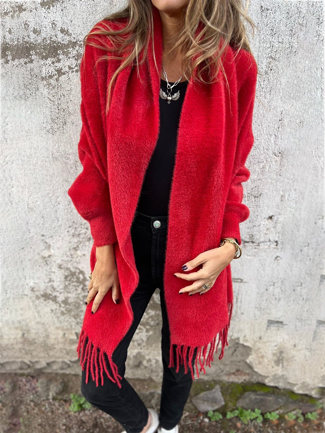 Sienna Wool-Blend Lapel Coat