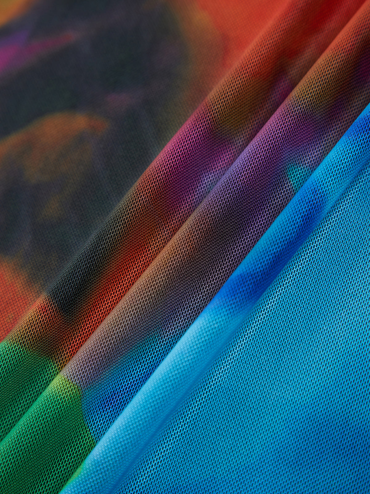 Iridescence Tyll Mönstrad Mesh Axelbandslös Tubklänning 
