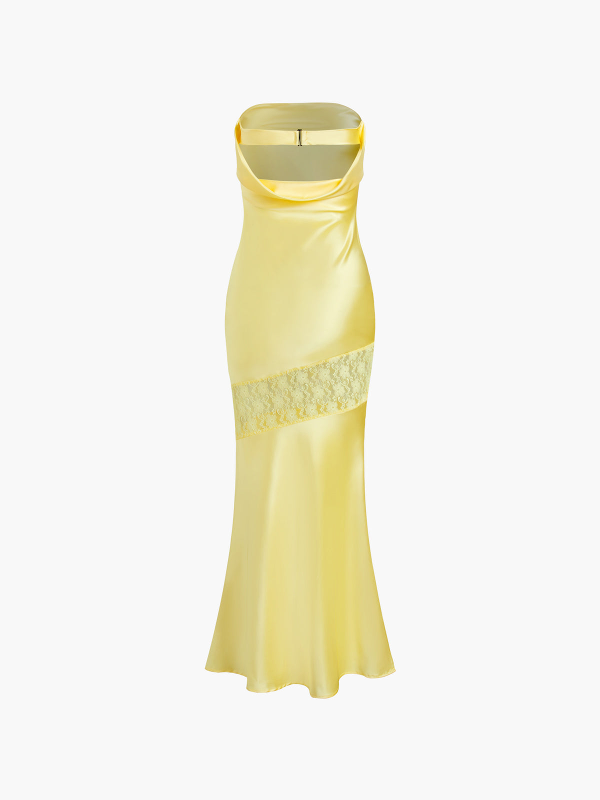 Lumiwind – Asymmetrisches, trägerloses Midi-Tube-Kleid aus Spitze 