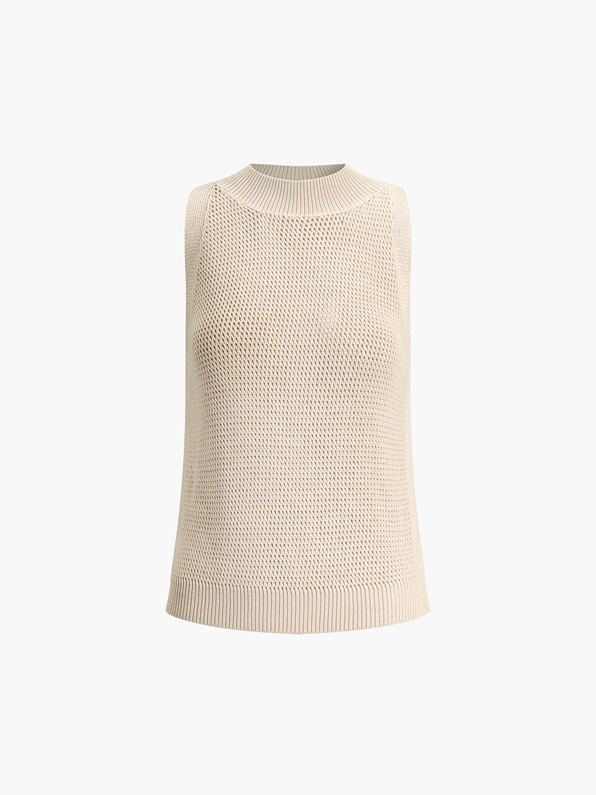 Nisle – Gestricktes, hohles, einfarbiges Tanktop 