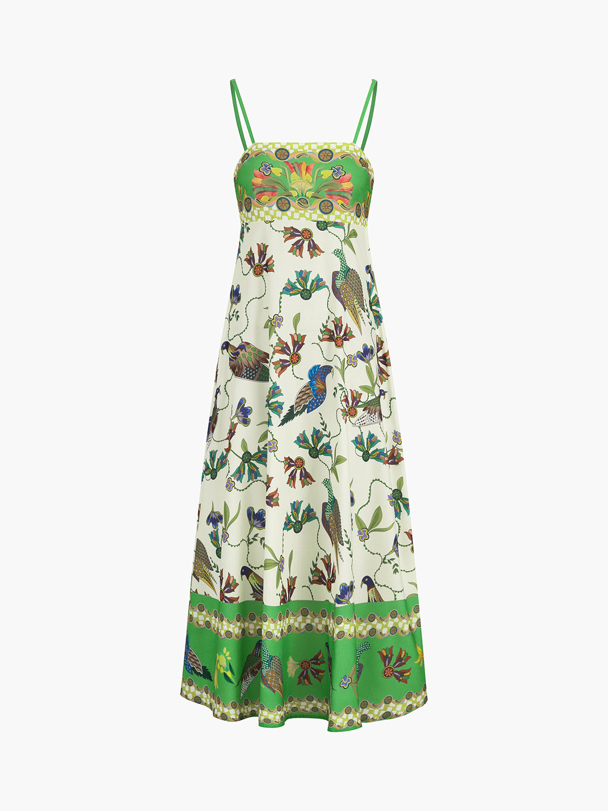 Wyneliel Birdie Print Fickor Cami Långklänning 