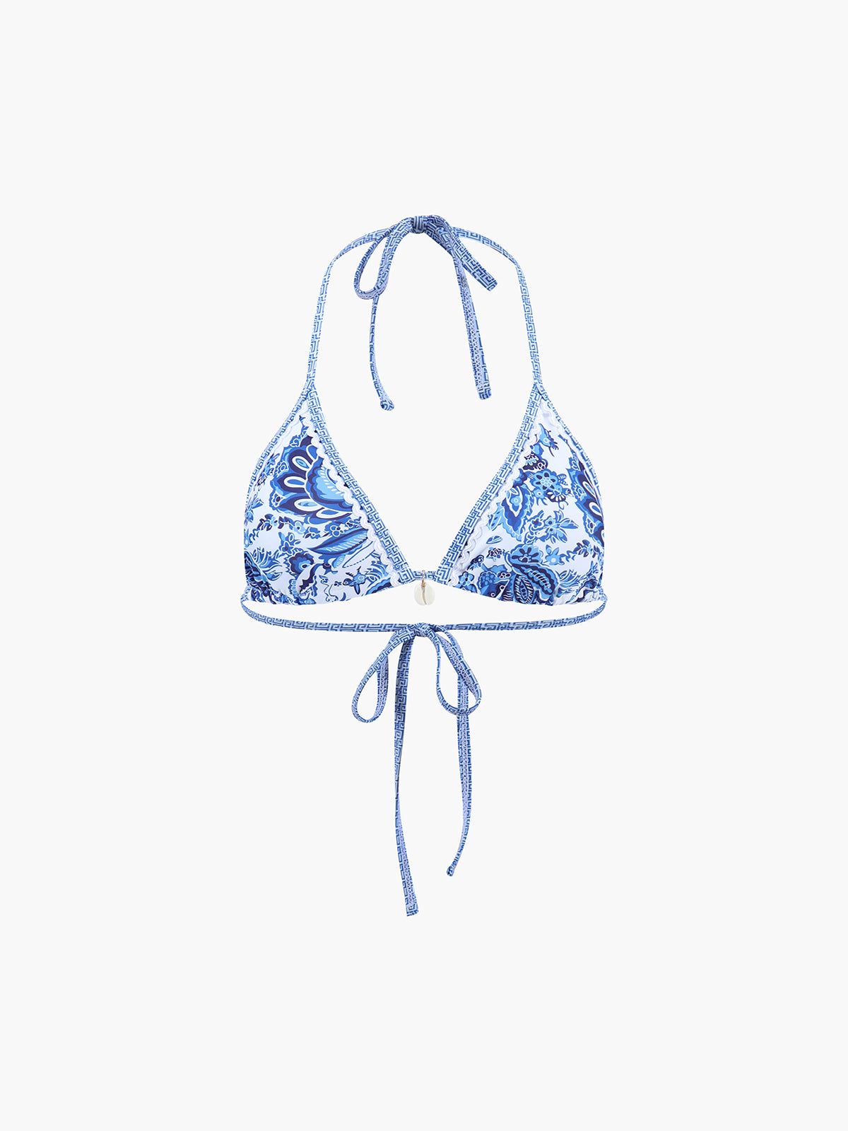 Lorine Mönstrad Halter Knuten Bikini Set 
