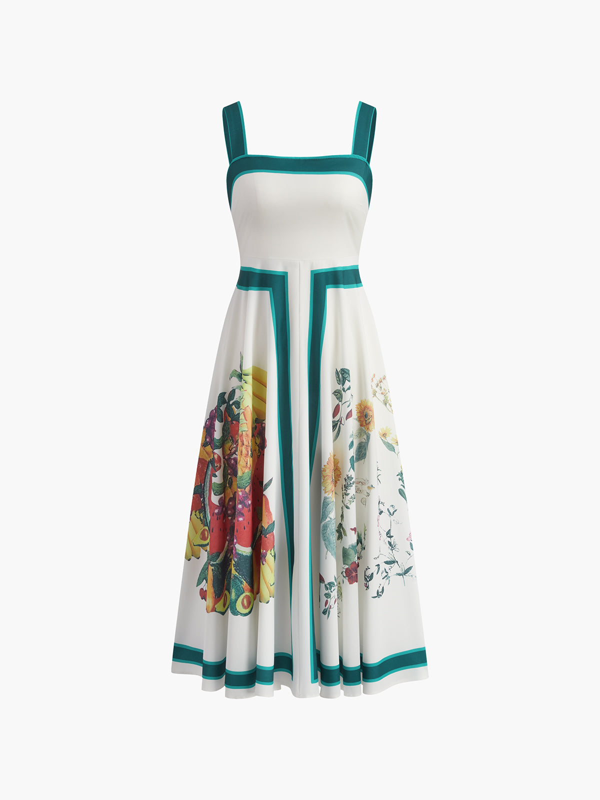Langes Camisole-Kleid mit Ethersilk-Print 