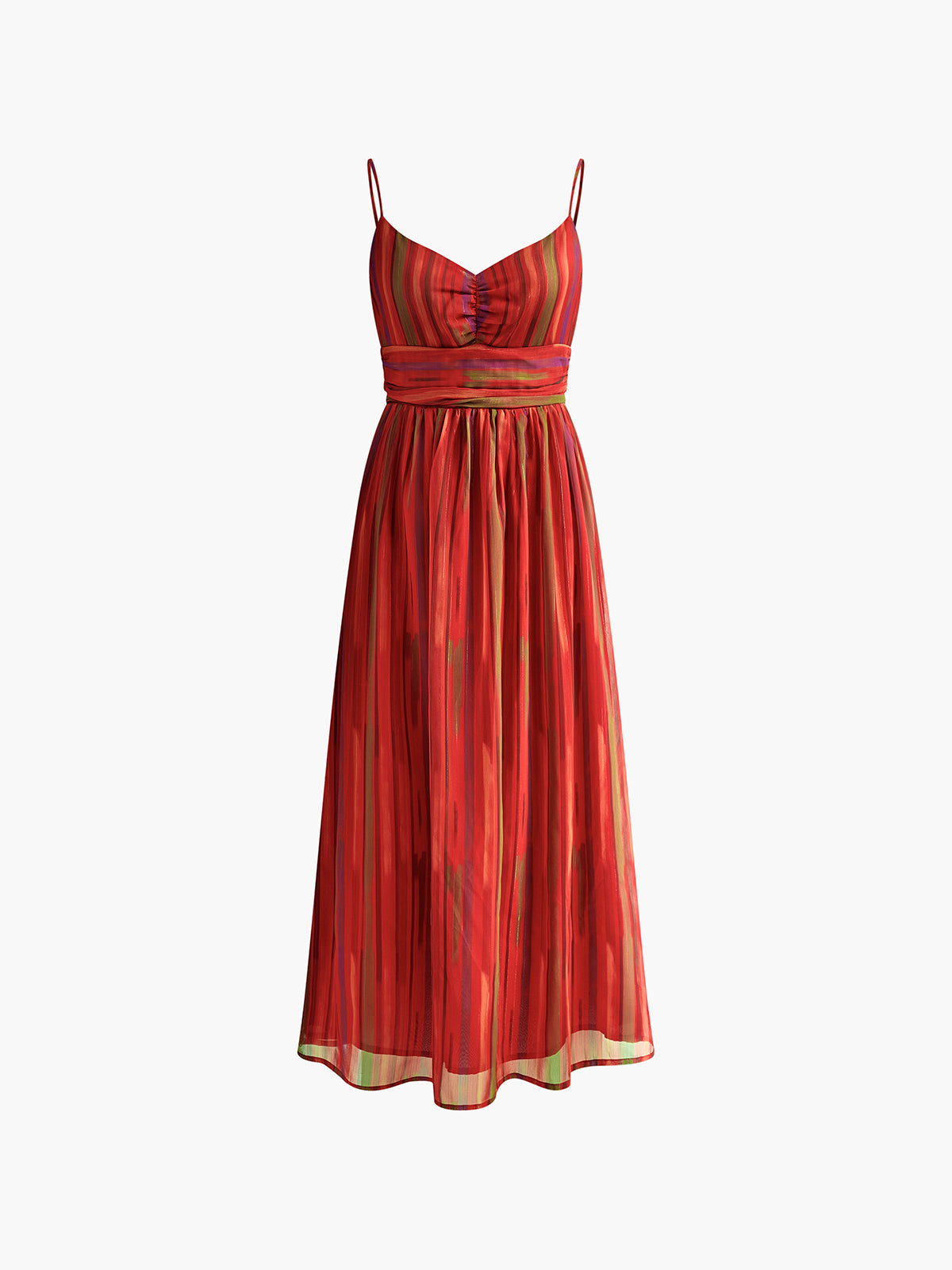 Rückenfreies Camisole-Midikleid mit Luminrose-Print 