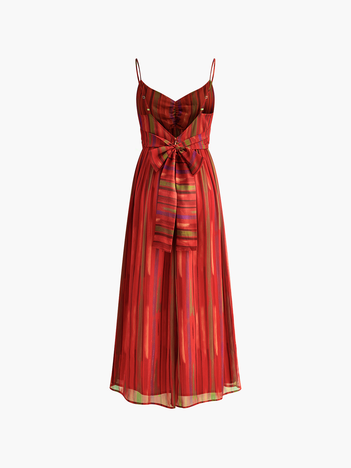 Rückenfreies Camisole-Midikleid mit Luminrose-Print 