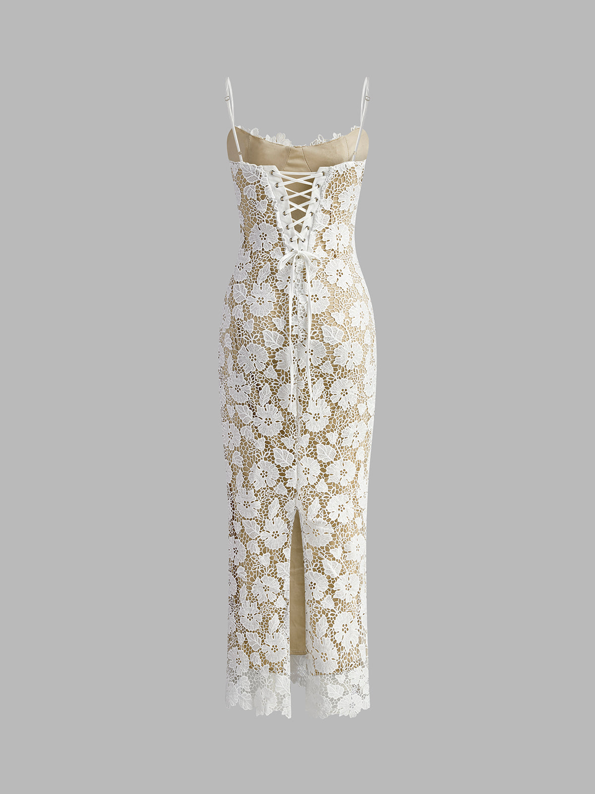 Halbtransparentes Camisole-Kleid „Liane“ aus doppellagiger Spitze 
