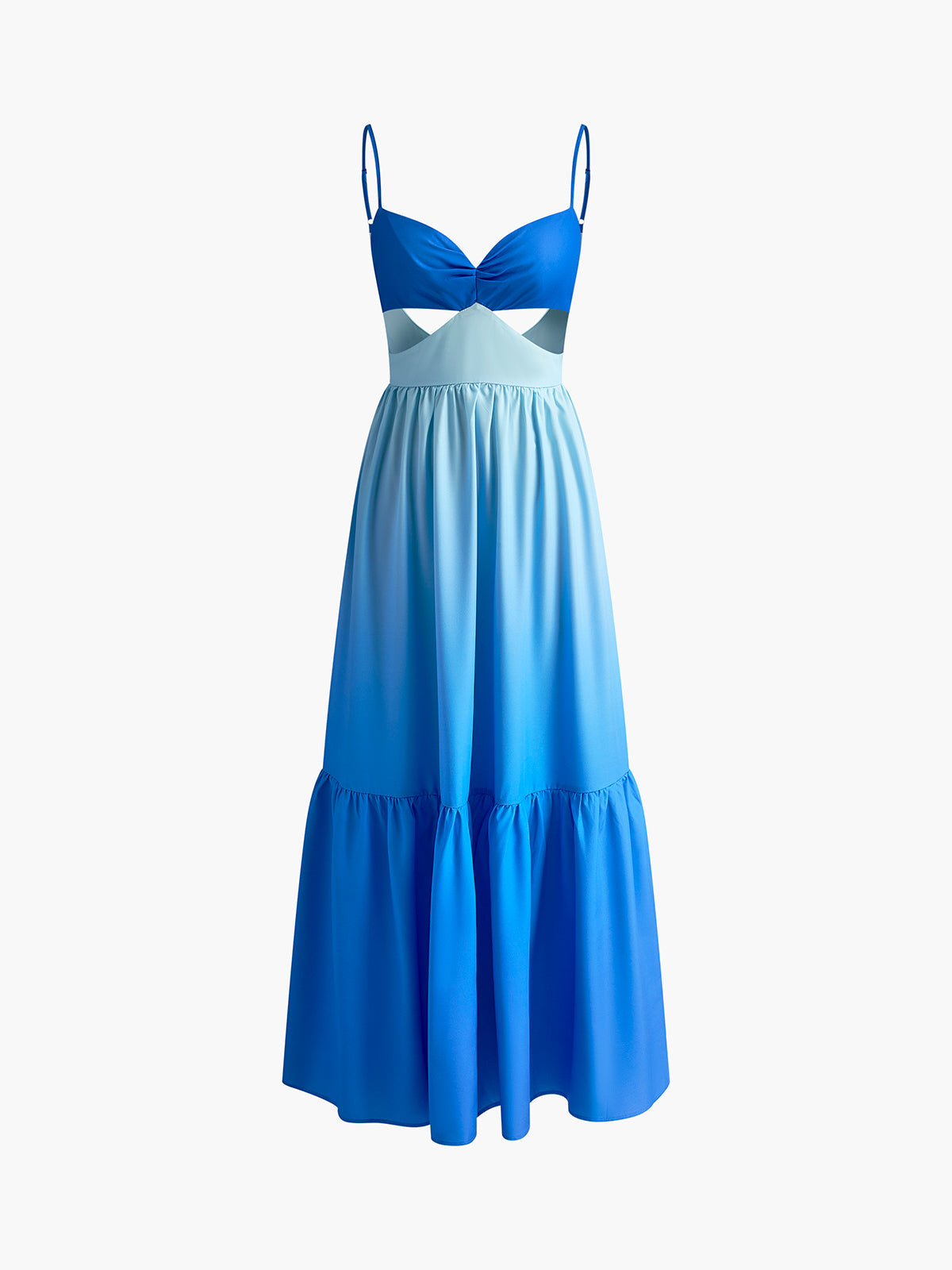 Nalys – Langes, rückenfreies Camisole-Kleid mit Cut-outs 