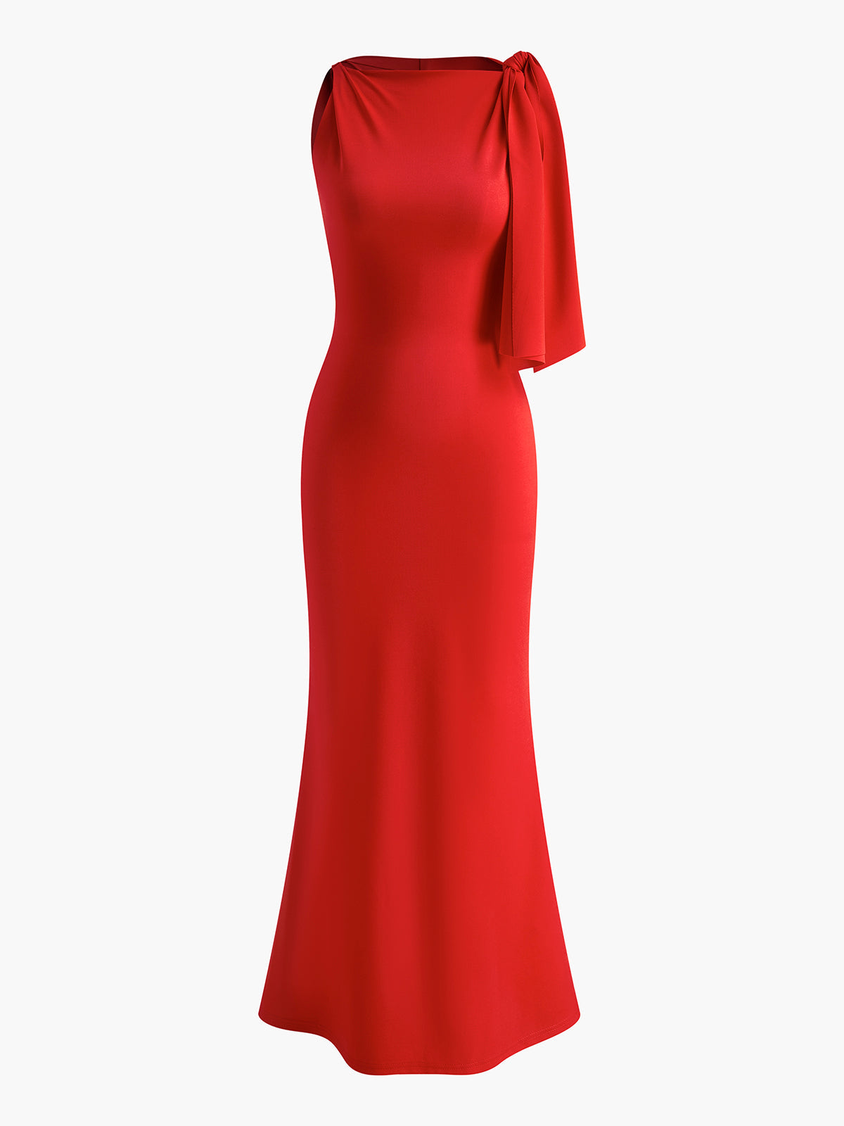 Lyra Beloved – Langes, ärmelloses Kleid mit Knoten