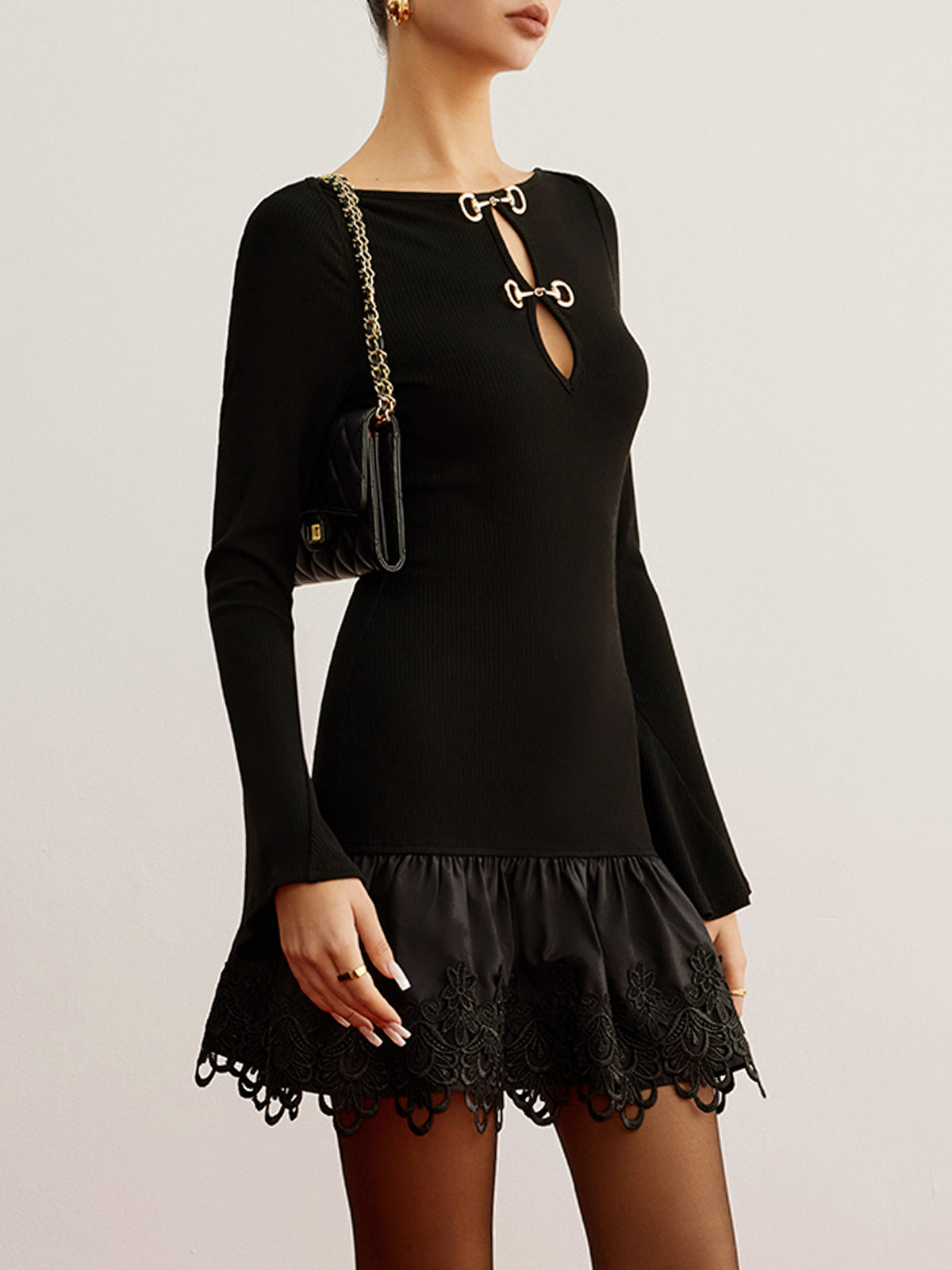 Silkwind Jerseykleid mit Cut-Out-Panel 