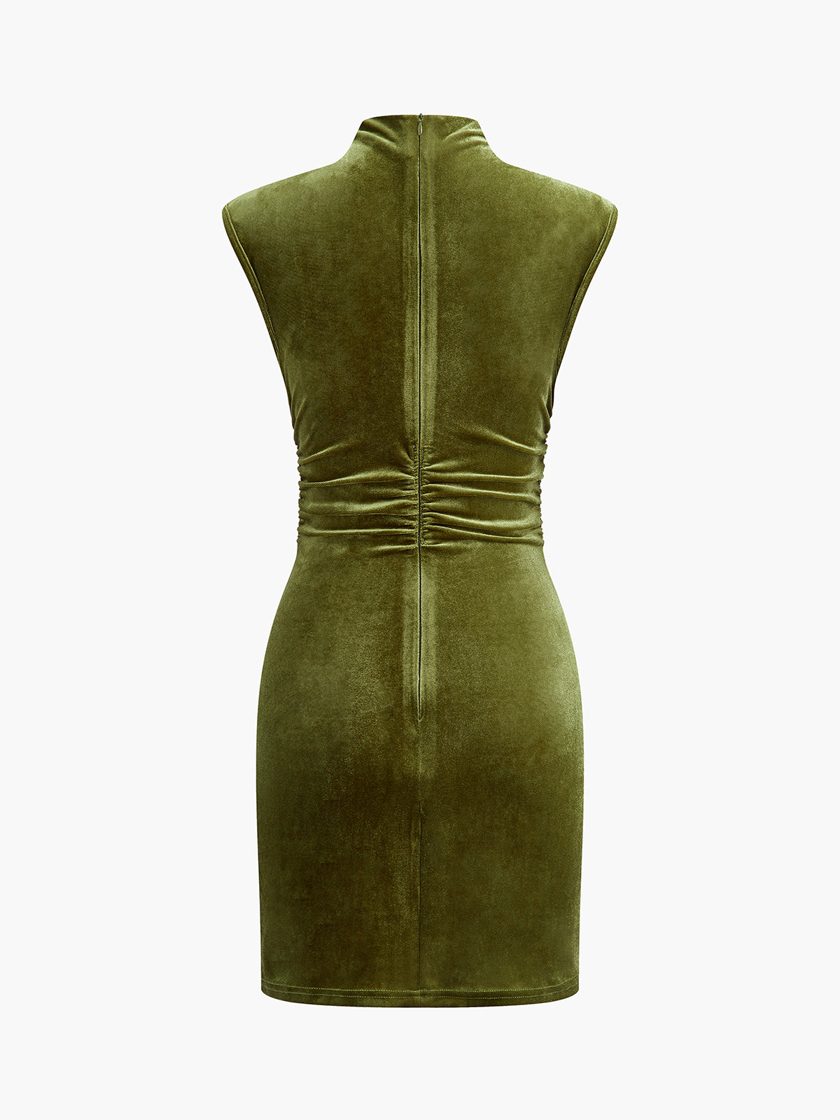 Luxbloom – Ärmelloses Samtkleid mit Stehkragen